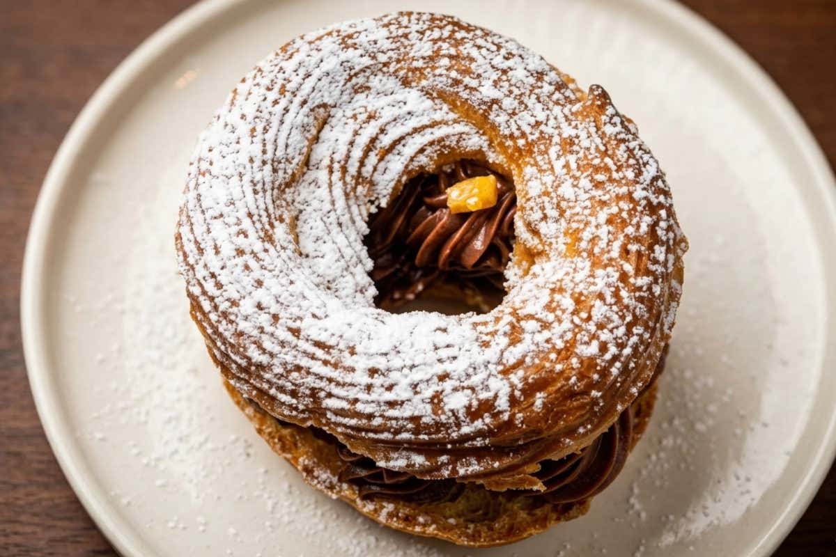 Beignet con ganache al cioccolato fondente Valrohna